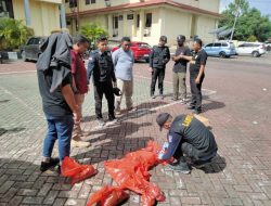 Polres Ternate dan Tim Labfor Polda Sulut Olah TKP Kebakaran Gedung Asrama Haji di Ternate