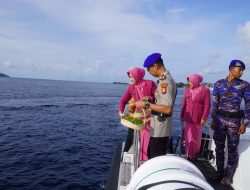 Peringati HUT Polairud ke-75, Ditpolairud Polda Malut Gelar Upacara Tabur Bunga