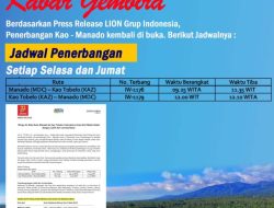 Wings Air Kembali Layani Rute Manado – Kao Tobelo Mulai 12 Desember 2025