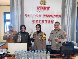Polsek Ternate Selatan Kembali Amankan Puluhan Botol Miras di Kelurahan Bastiong Jelang Nataru