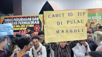 Bentangkan Spanduk Penolakan 10 IUP Pulau Mangoli di Pembukaan Kongres PP HPMS Ke-4, Seorang Mahasiswa Dipukul