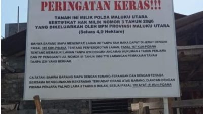 Puluhan Warga Diperiksa Polda Malut Terkait Lahan Polri di Ternate, 140 Menunggu Jadwal