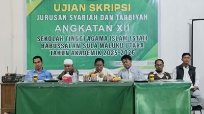 77 Mahasiswa STAI Babussalam Sula Maluku Utara Ikuti Yudisium Tahun Akademik 2025-2026