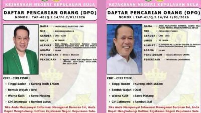Oknum Anggota DPRD dan Kontraktor Ditetapkan DPO Kasus BTT Kepulauan Sula