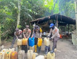Polsek Gane Barat Bongkar Penyulingan Cap Tikus