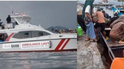 Miris! Pasien di Pulau Moti Ternate Dirujuk Pakai Pajeko, Ambulance Laut Bahim Kemana?