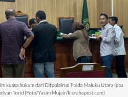PN Ternate Tolak Praperadilan Atas Penetapan Tersangka oleh Polda Maluku Utara