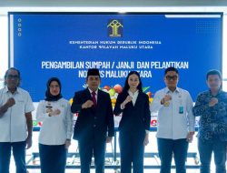 Kakanwil Lantik Notaris Halteng, Tekankan Integritas dalam Bertugas