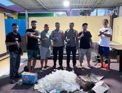 Polsek Ternate Utara Amankan Ratusan Kantong Miras Jenis Cap Tikus di Pelabuhan Dufa-Dufa