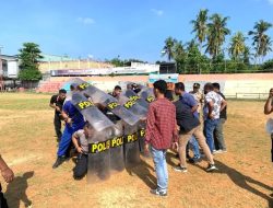 Polres Sula Gelar Simulasi Pengamanan Aksi Unjuk Rasa