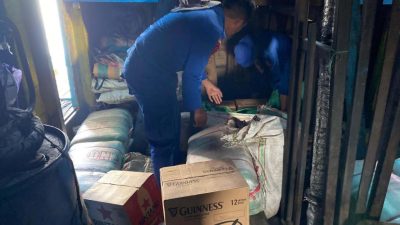 Sat Polairud Polres  Sula Amankan Miras dari Sulut, di Perairan Mangoli Barat