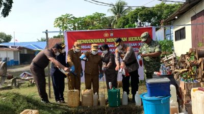 Polres Halut Musnahkan 5.862,9 Liter Miras, Cap Tikus Dominan