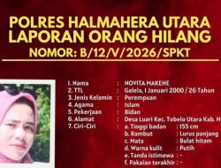 Bidan Muda di Halmahera Utara Dilaporkan Hilang