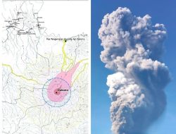 Dentuman Kuat Iringi Erupsi Gunung Dukono Pagi Ini