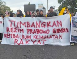 Demo di Ternate, Mahasiswa Desak Prabowo- Gibran Turun