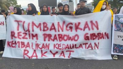 Demo di Ternate, Mahasiswa Desak Prabowo- Gibran Turun