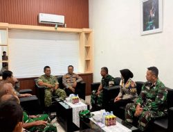 Kapolres Halteng Perkuat Sinergitas TNI-Polri Lewat Silaturahmi dengan Kodim 1512/Weda 
