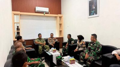 Kapolres Halteng Perkuat Sinergitas TNI-Polri Lewat Silaturahmi dengan Kodim 1512/Weda 