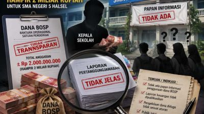 Dana Pendidikan Rp2 Miliar di SMA Negeri 5 Halsel Dipertanyakan