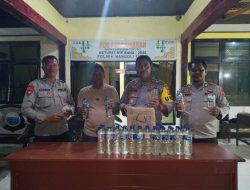 Polsek Mangoli Timur Kembali Amankan 29 Botol Miras Cap Tikus di Desa Waitulia Sula 