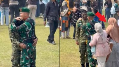 Viral Prajurit TNI Dipeluk Komandan saat Sendiri di Momen Kelulusan, Ternyata Emaknya Sempat Lewat tapi Nggak Ngeh!