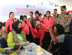 Sambut HKGB, Ketua Umum Bhayangkari Gelar Bakti Sosial dan Kesehatan di Maluku Utara
