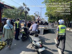 Satlantas Polres Ternate Kembali Tertibkan Parkir Liar di Pasar Barito