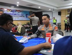 Peringati Hari Lalu Lintas Bhayangkara ke-71, Ditlantas Polda Malut Gelar Donor Darah