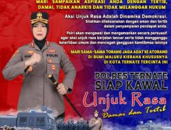 Kapolres Ternate Ajak Massa Sampaikan Aspirasi dengan Tertib dan Damai
