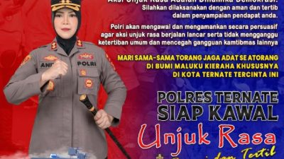 Kapolres Ternate Ajak Massa Sampaikan Aspirasi dengan Tertib dan Damai