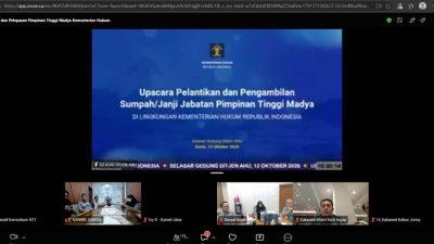 Kemenkum Malut Ikuti Pelantikan Pimpinan Tinggi Madya, Dukung Estafet Kepemimpinan