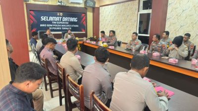 Supervisi SDM Polda Malut di Polres Ternate, Data Personel Wajib Update