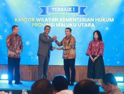 Kanwil Kemenkum Malut Raih Terbaik 1 Anugerah Legislasi Daerah dari Menteri Hukum