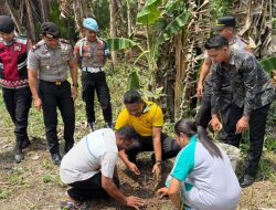 Polri Peduli Lingkungan, Polres Haltim  Tanam Pohon di Maba, Ajak Pelajar Jaga Alam Sejak Dini