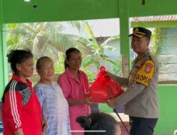 Kapolres Halteng Salurkan Air Bersih dan Sembako ke Warga Goin 